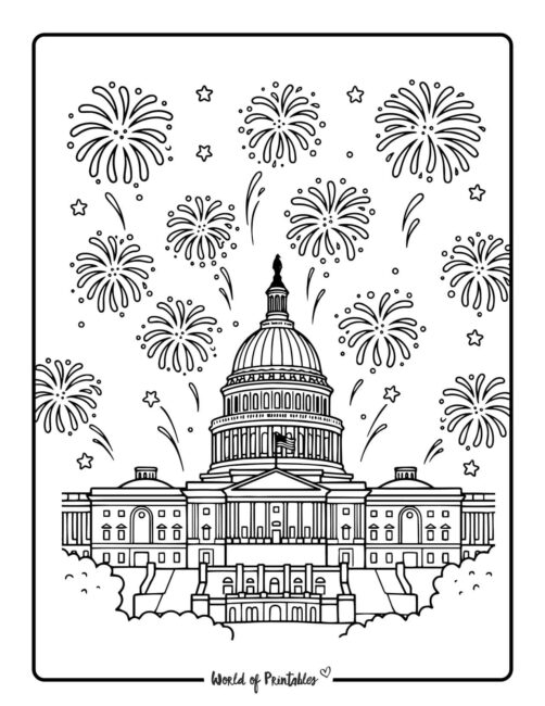 Capitol Fireworks new year coloring sheets