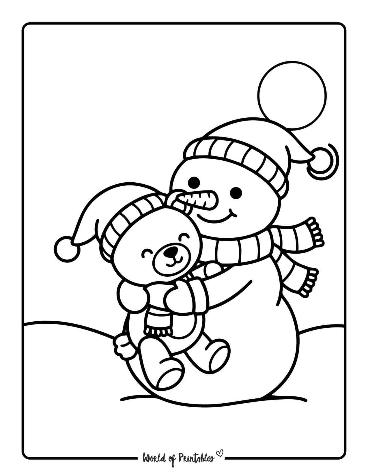 Free Snowman Coloring Pages - World of Printables