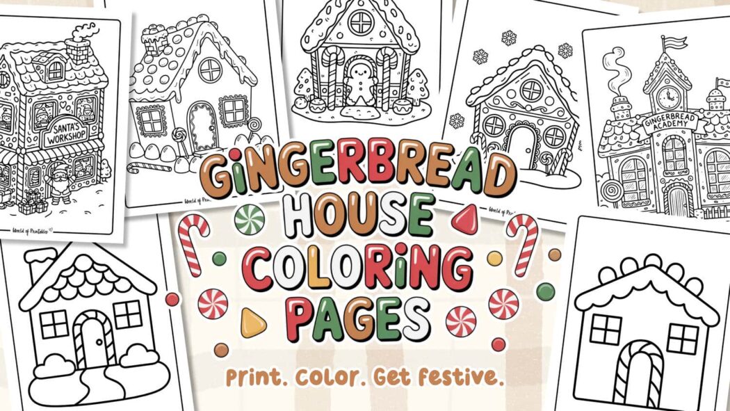 Free Gingerbread House Coloring Pages - World of Printables