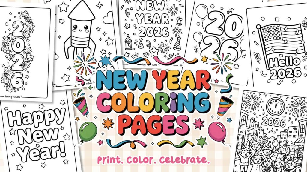 New Years coloring pages