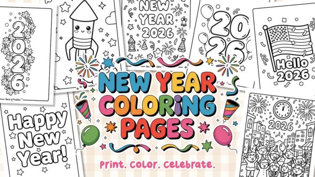 New Years coloring pages