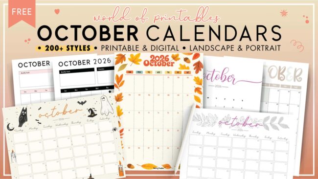 October Calendars