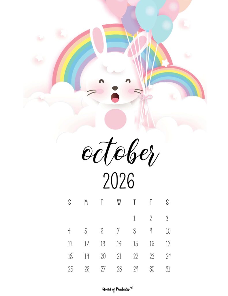 Printable October 2026 Calendar Design 32