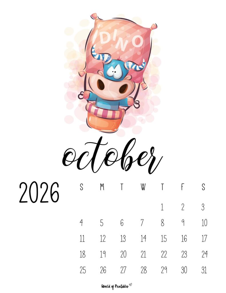 Printable October 2026 Calendar Design 41