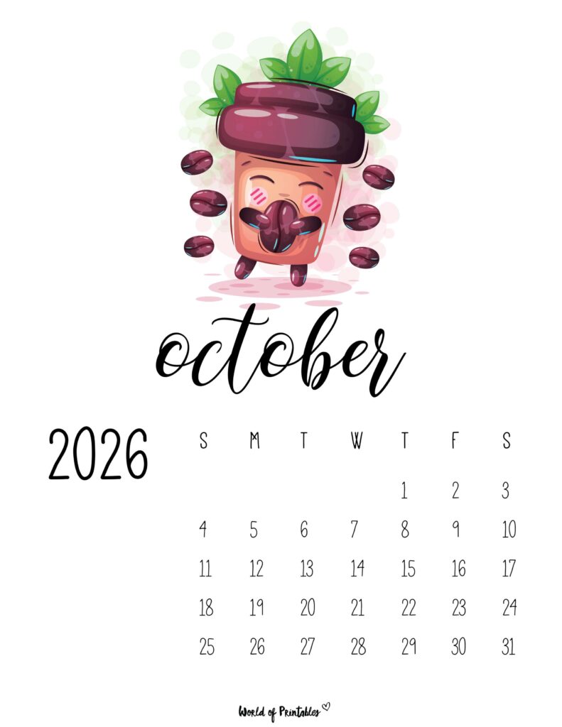 Printable October 2026 Calendar Design 44