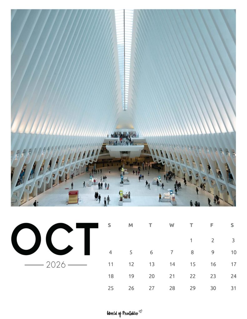 Printable October 2026 Calendar Design 58