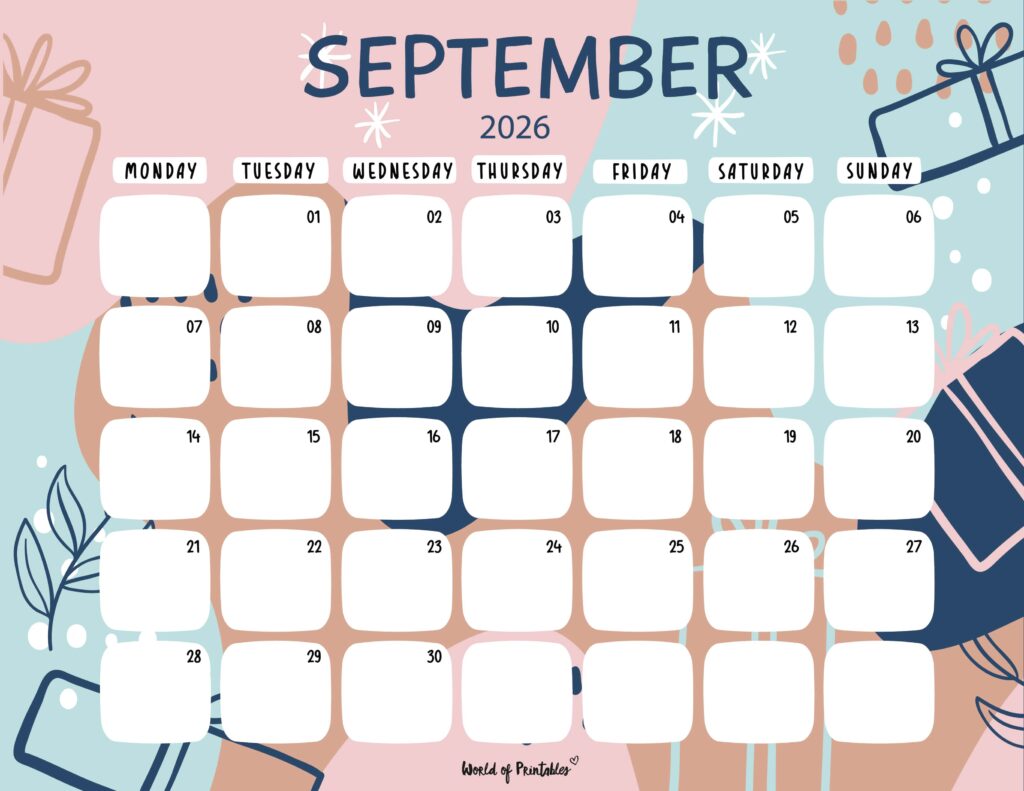 Printable September 2026 Calendar Design 113
