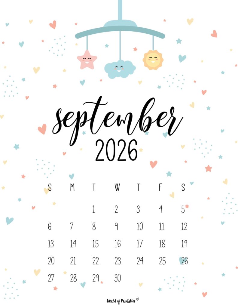 Printable September 2026 Calendar Design 31