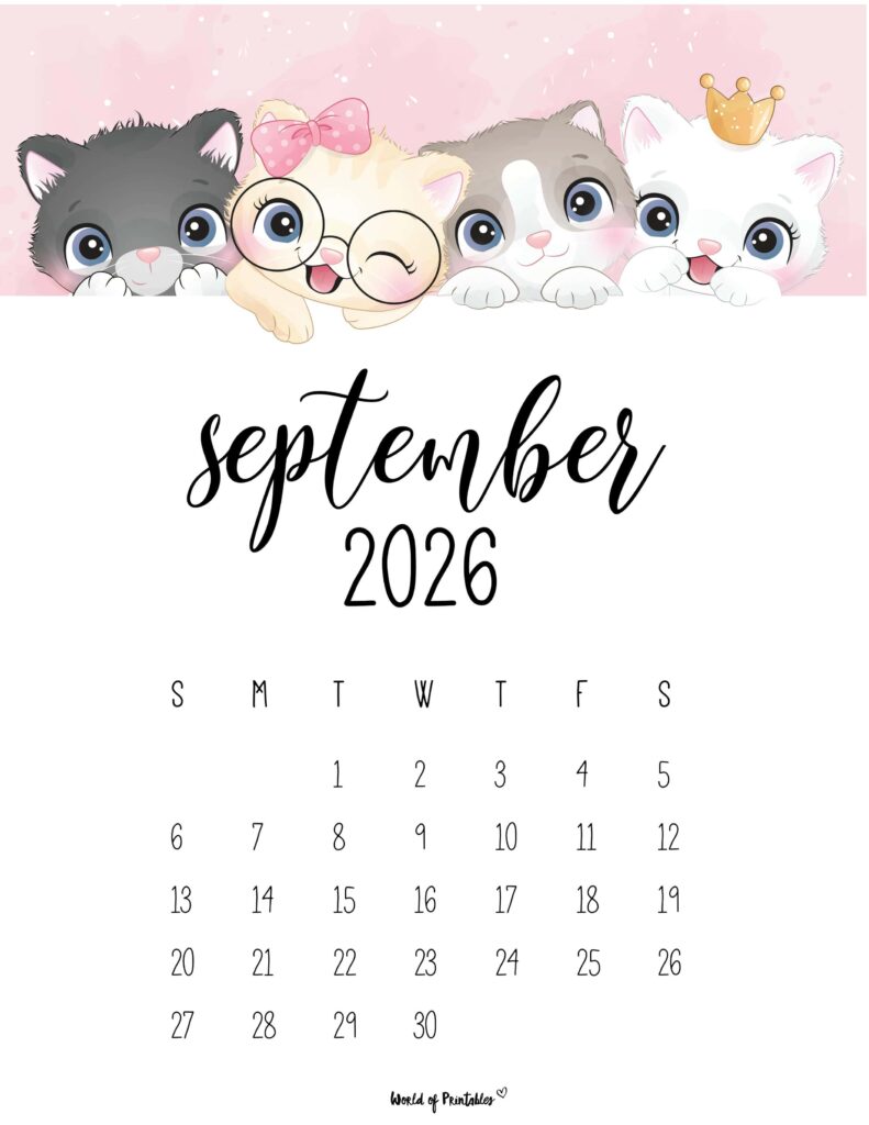 Printable September 2026 Calendar Design 33