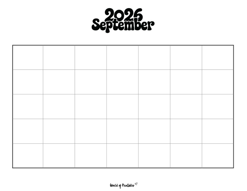 Printable September 2026 Calendar Design 371