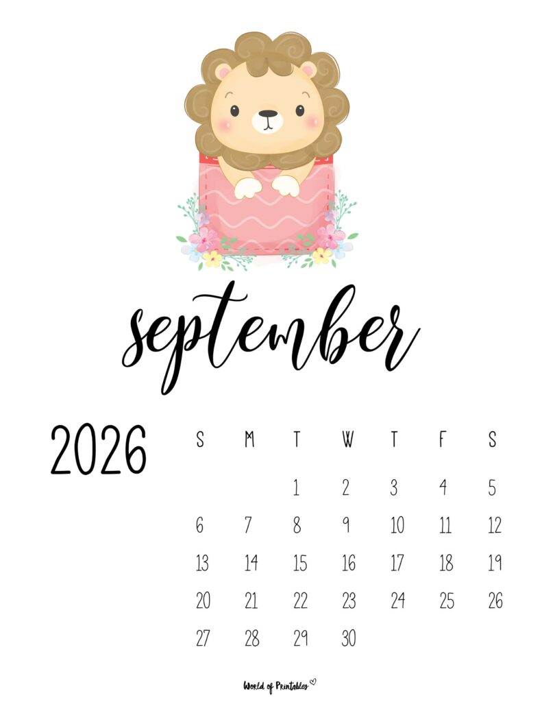Printable September 2026 Calendar Design 38
