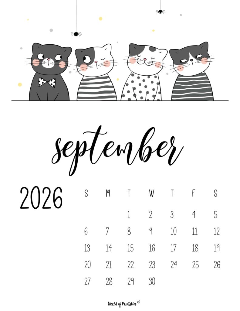 Printable September 2026 Calendar Design 40