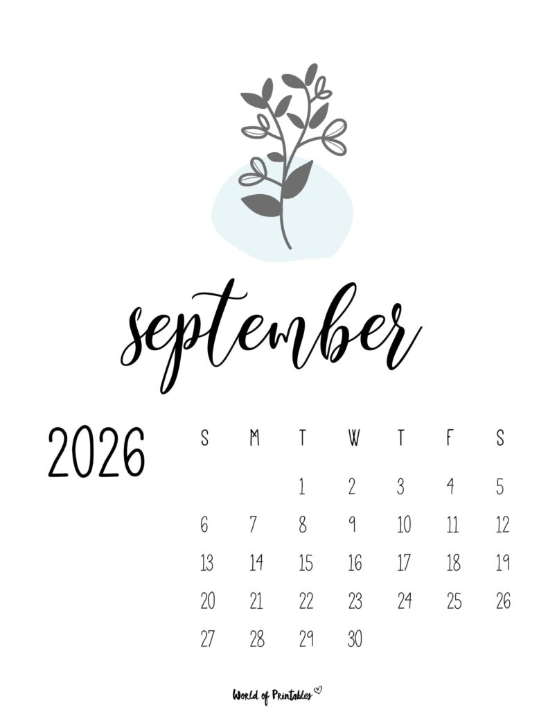 Printable September 2026 Calendar Design 46