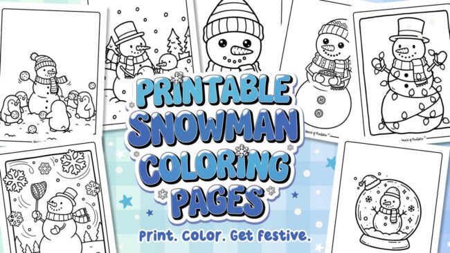 Snowman coloring pages