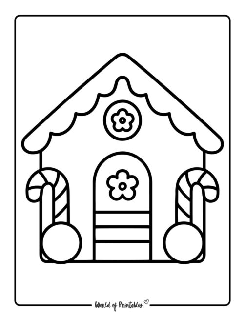 Toddler gingerbread house coloring pages pdf