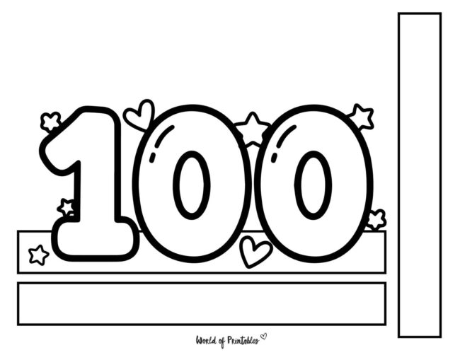 big numbers 100th day classroom crown