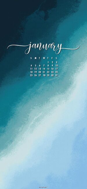 blue january 2026 phone wallpaper