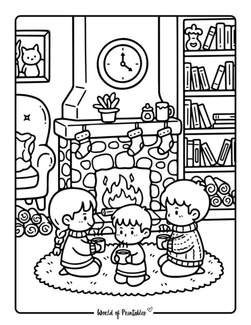 cozy-scene-winter-coloring-page