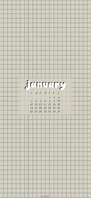 cream texture january 2026 calendar for phone