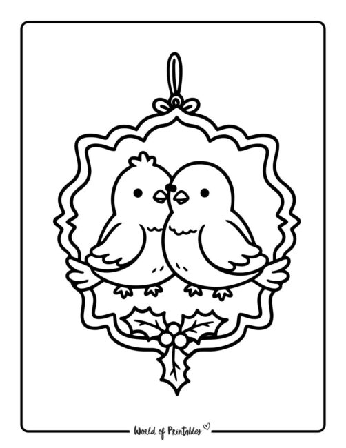 elegant christmas ornament coloring sheets