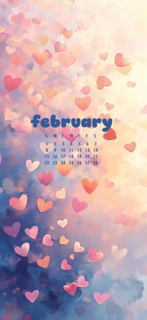 gradient february wallpaper