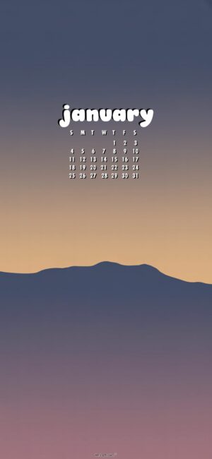 gradient january 2026 iphone wallpaper