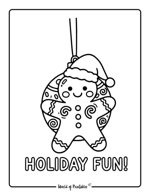 holiday fun christmas ornament coloring pages for kids