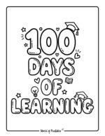 Free 100th Day of School Coloring Pages - World of Printables