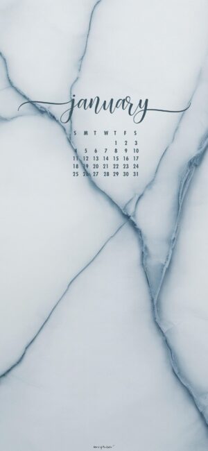 marble january 2026 phone wallpaper