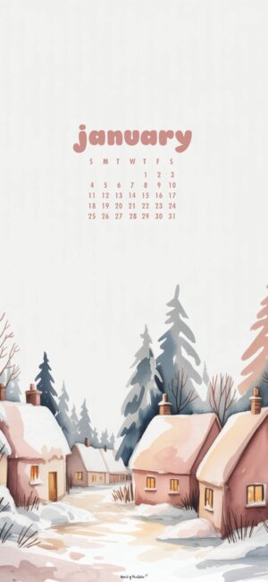 pastel january 2026 calendar wallpaper