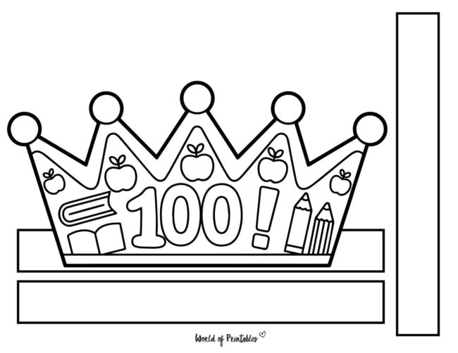 simple 100 days crown template