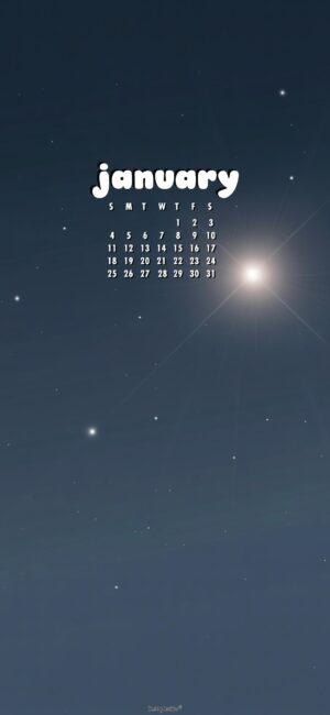 starry sky january 2026 iphone wallpaper