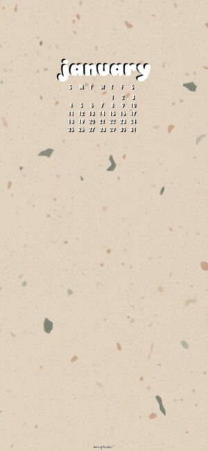 terrazzo january 2026 phone wallpaper