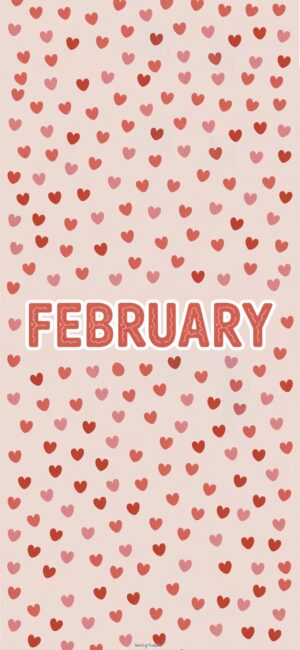 tiny hearts february home screen wallpapers