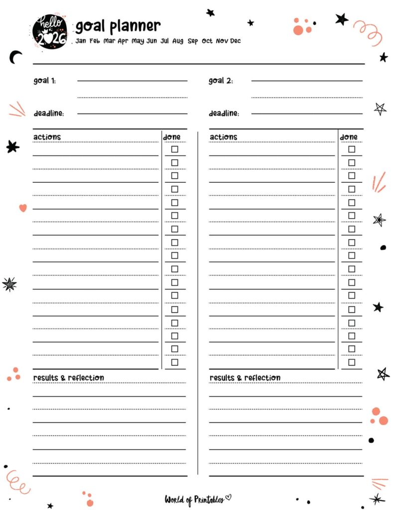 2026 Cute Goal Planner