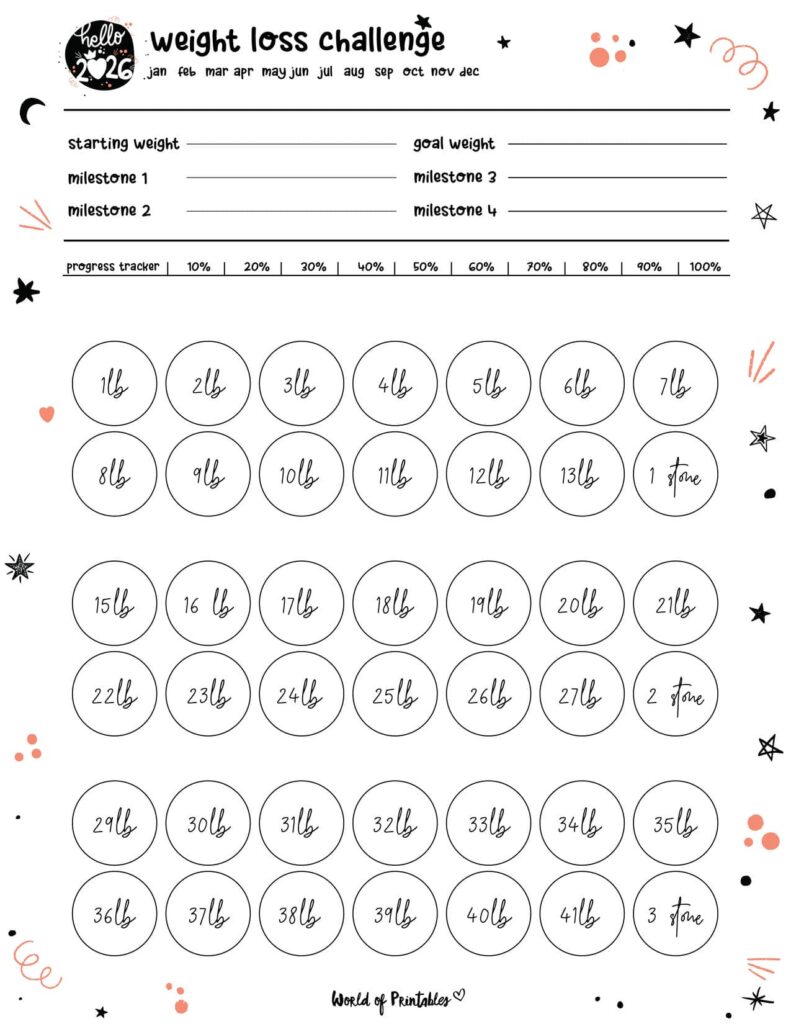 2026 Cute Weight Loss Challenge