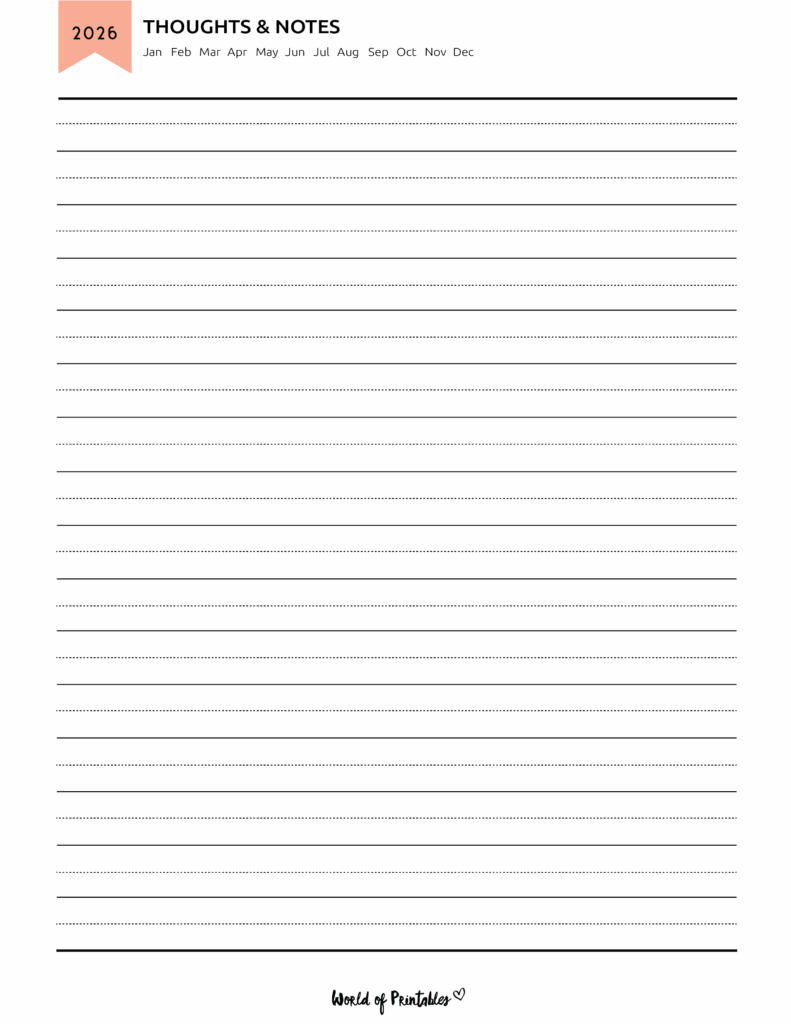 Blank Notes Page