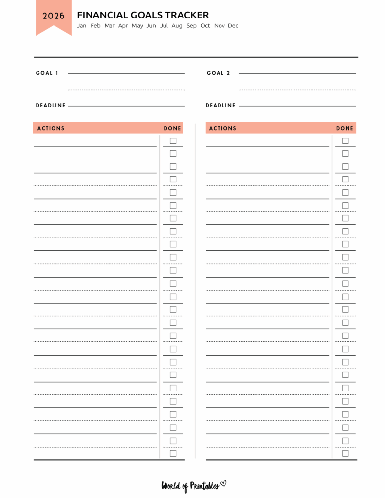 Financial Goals Tracker