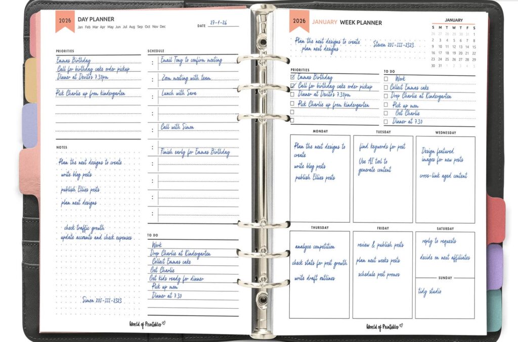 Hello 2026 Cute Planner Set example