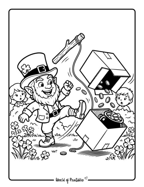 Leprechaun Trap Coloring Page