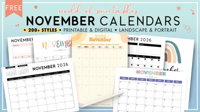 November Calendars