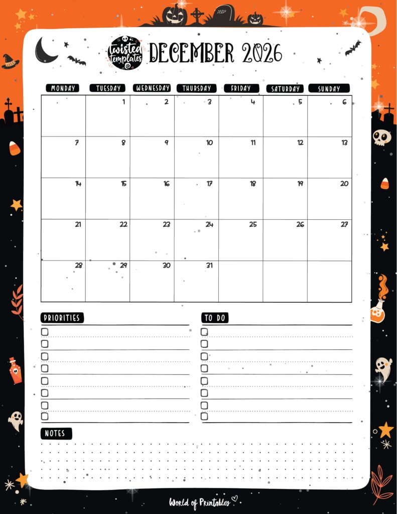 Printable December 2026 Calendar Design 220
