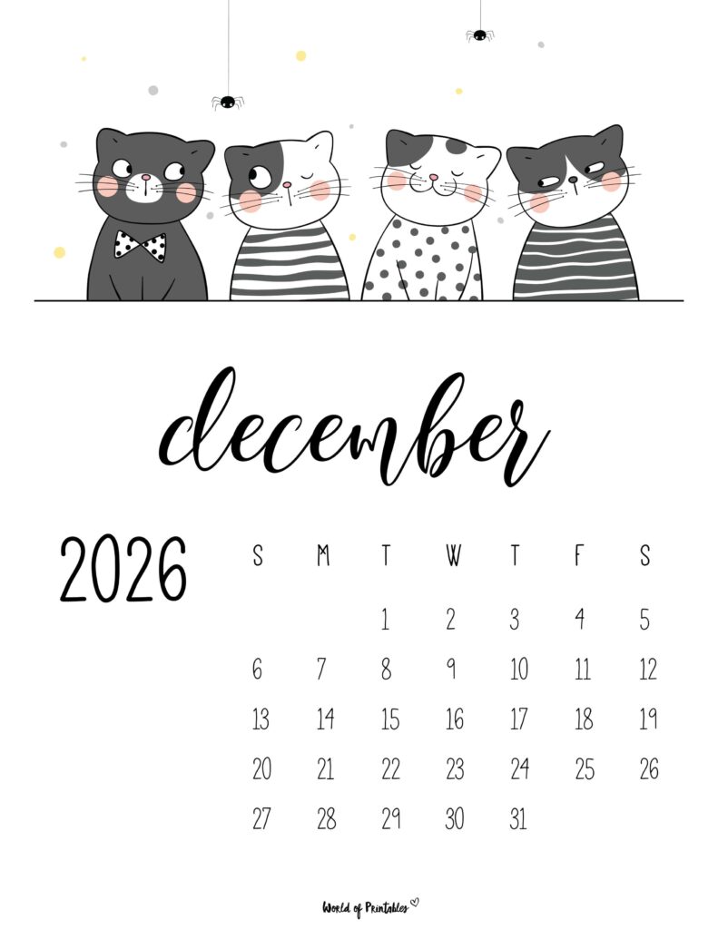Printable December 2026 Calendar Design 40