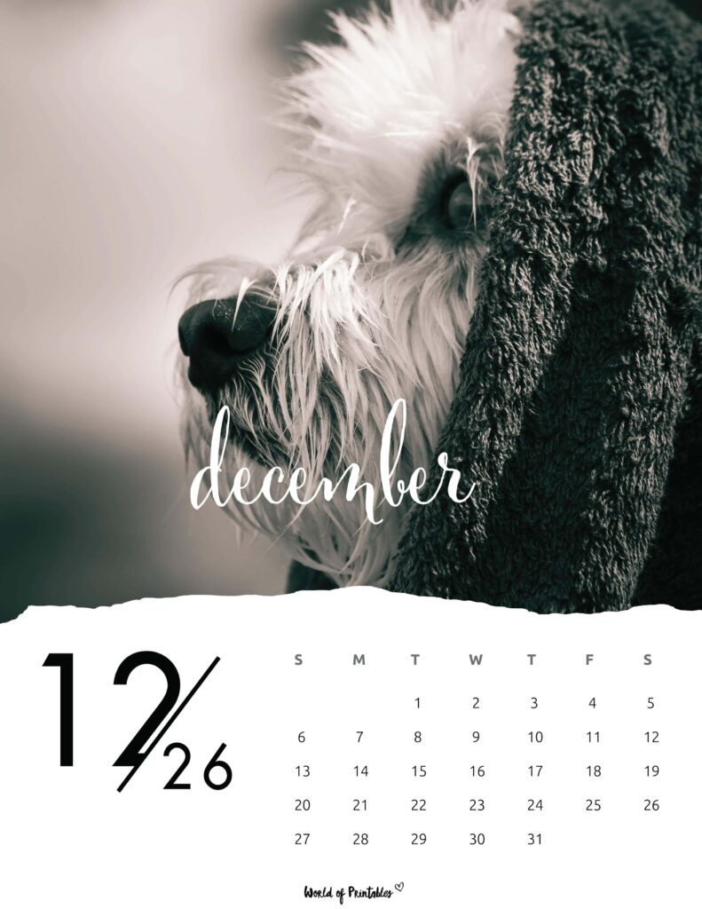 Printable December 2026 Calendar Design 59
