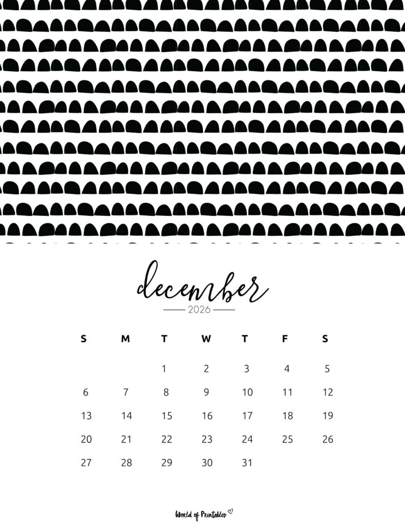 Printable December 2026 Calendar Design 61