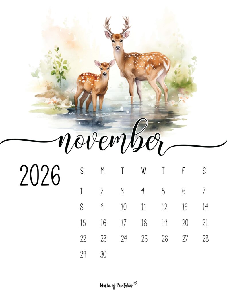 Printable November 2026 Calendar Design 222