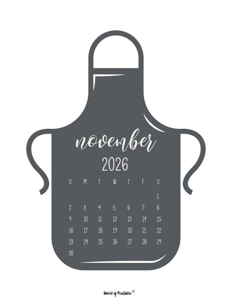 Printable November 2026 Calendar Design 25