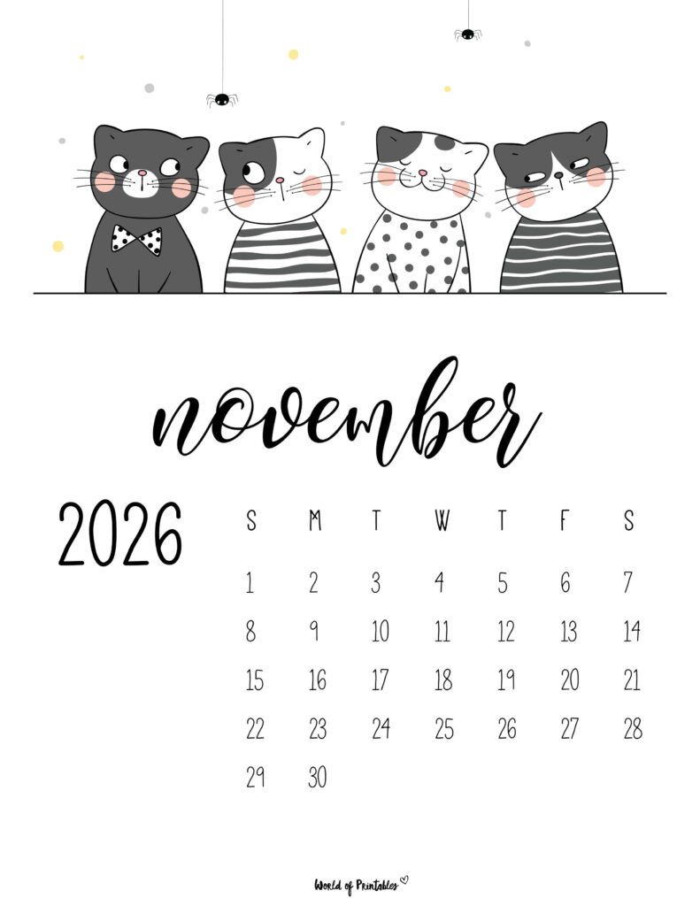 Printable November 2026 Calendar Design 40