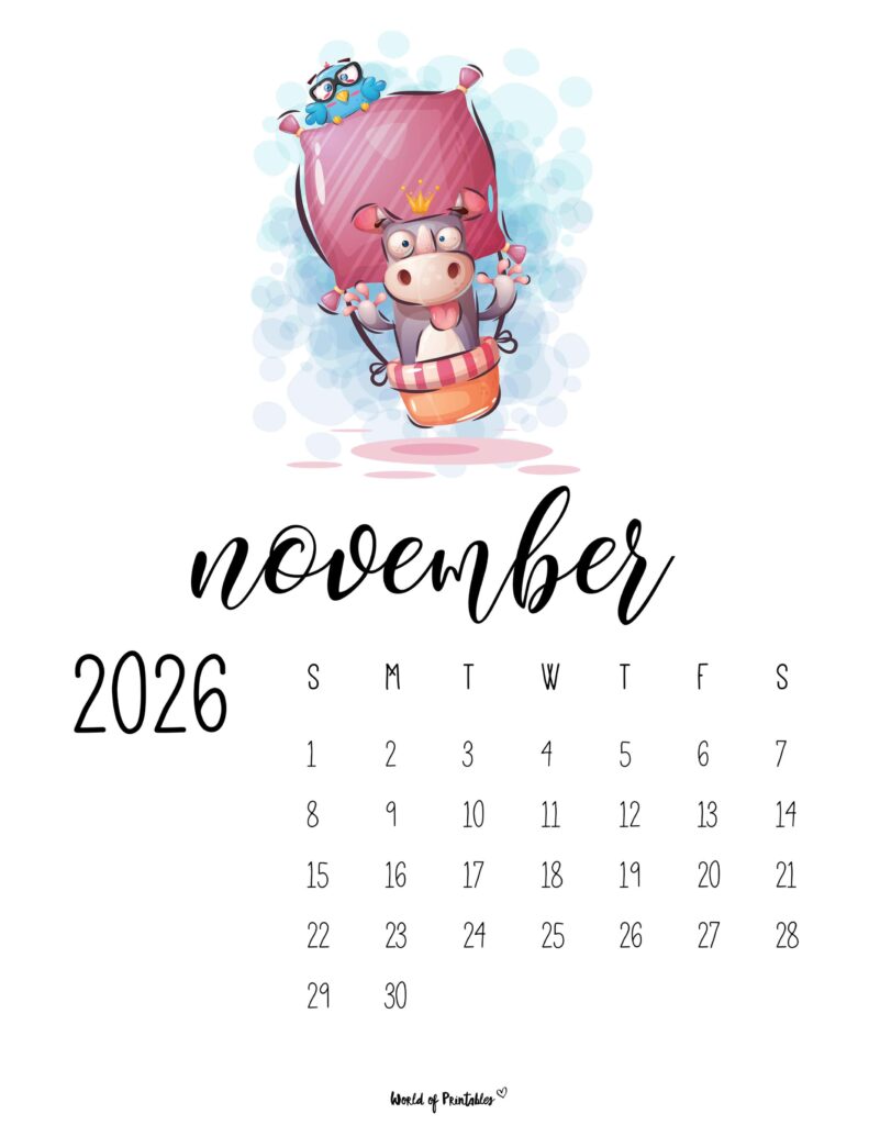 Printable November 2026 Calendar Design 41
