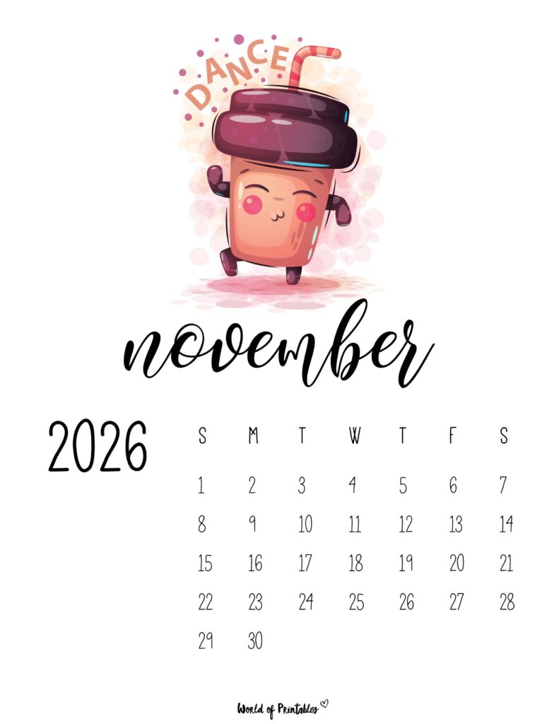 Printable November 2026 Calendar Design 44